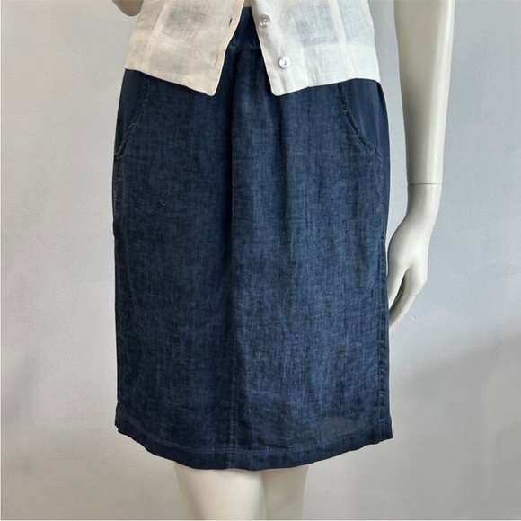 Yest UK Linen Pocket Skirt w/Stretch Panels - Picture 4 of 12